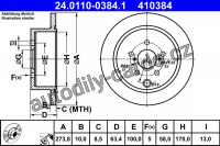 Brzdový kotouč ATE 24.0110-0384 (AT 410384)