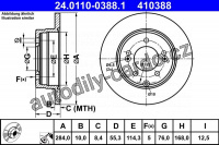 Brzdový kotouč ATE 24.0110-0388 (AT 410388)