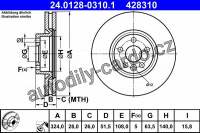 Brzdový kotouč ATE 24.0128-0310 (AT 428310)