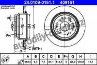 Brzdový kotouč ATE 24.0109-0161 (AT 409161)