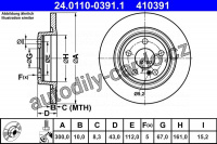 Brzdový kotouč ATE 24.0110-0391 (AT 410391)