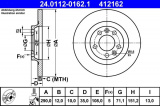 Brzdový kotouč ATE 24.0112-0162 (AT 412162) - CITROËN, PEUGEOT