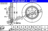 Brzdový kotouč ATE 24.0128-0241 (AT 428241)