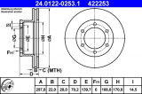 Brzdový kotouč ATE 24.0122-0253 (AT 422253)