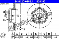 Brzdový kotouč ATE 24.0120-0183 (AT 420183)