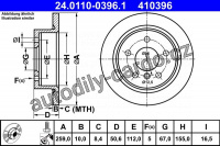 Brzdový kotouč ATE 24.0110-0396 (AT 410396)