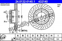 Brzdový kotouč ATE 24.0132-0140 (AT 432140)