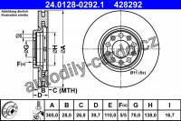 Brzdový kotouč ATE 24.0128-0292 (AT 428292)