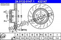 Brzdový kotouč ATE 24.0132-0147 (AT 432147)