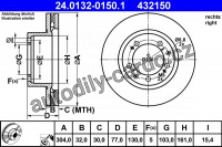 Brzdový kotouč ATE 24.0132-0150 (AT 432150)