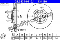 Brzdový kotouč ATE 24.0134-0110 (AT 434110)