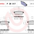 Sada brzdových destiček BREMBO P28017 - ACURA, HONDA, ROVER