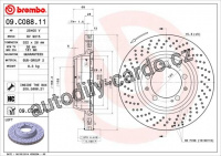 Brzdový kotouč BREMBO 09.C088.11 - PORSCHE