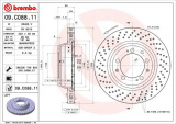 Brzdový kotouč BREMBO 09.C088.11 - PORSCHE