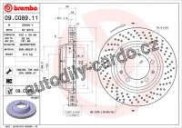 Brzdový kotouč BREMBO 09.C089.11 - PORSCHE