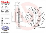 Brzdový kotouč BREMBO 09.C090.11 - PORSCHE