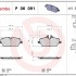 Sada brzdových destiček BREMBO P06091 - BMW