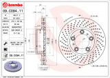 Brzdový kotouč BREMBO 09.C094.11 - PORSCHE