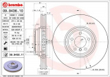 Brzdový kotouč BREMBO 09.9436.10 - BMW