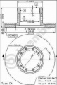 Brzdový kotouč BREMBO 09.5797.10 - DAF