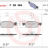 Sada brzdových destiček BREMBO P59084 - OPEL