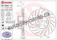 Brzdový kotouč BREMBO 09.9463.10 - MERCEDES-BENZ