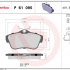 Sada brzdových destiček BREMBO P61095 - CITROËN, FIA,T PEUGEOT