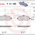 Sada brzdových destiček BREMBO P61096 - CITROËN, FIAT, PEUGEOT