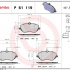 Sada brzdových destiček BREMBO P61119 - CITROËN, PEUGEOT