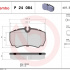 Sada brzdových destiček BREMBO P24084 - FORD