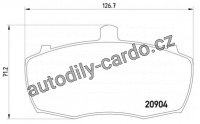 Sada brzdových destiček BREMBO P52013 - LDV