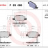 Sada brzdových destiček BREMBO P83080 - TOYOTA