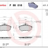 Sada brzdových destiček BREMBO P85016 - AUDI