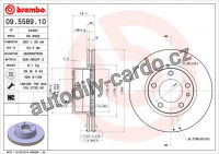 Brzdový kotouč BREMBO 09.5589.10 - BMW