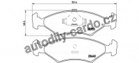 Sada brzdových destiček BREMBO P24006