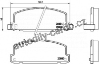 Sada brzdových destiček BREMBO P34002 - ISUZU