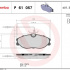 Sada brzdových destiček BREMBO P61057