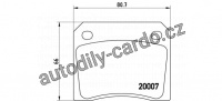Sada brzdových destiček BREMBO P36002 - ASTON, DAIMLER, JAGUAR