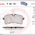 Sada brzdových destiček BREMBO P85151 - AUDI