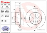 Brzdový kotouč BREMBO 09.5847.10 - MASERATI