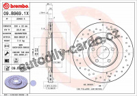 Brzdový kotouč BREMBO 09.B969.1X