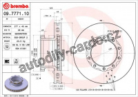 Brzdový kotouč BREMBO 09.7771.10 - MAN