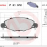 Sada brzdových destiček BREMBO P61072 - CITROËN