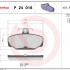 Sada brzdových destiček BREMBO P24018 - FORD