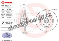 Brzdový kotouč BREMBO 08.B397.17