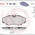 Sada brzdových destiček BREMBO P56061 - NISSAN, OPEL, RENAULT