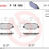 Sada brzdových destiček BREMBO P18024