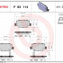 Sada brzdových destiček BREMBO P83114 - TOYOTA