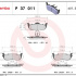 Sada brzdových destiček BREMBO P37011