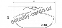 Sada brzdových destiček BREMBO P86005 - VOLVO